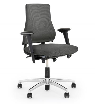 ESD Office Chair AES 2.2 High Backrest Chair Grey Fabric ESD Hard Castors BMA Axia 2.2 Office Chairs Flokk - 530-2.2-ON-3AZ-AP-GLOBAL-ESD-GRE-HC